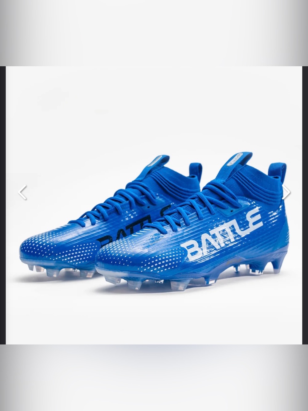 Battle AstroFly Football Cleats Men's Size 14 Royal Blue White New Featherlight